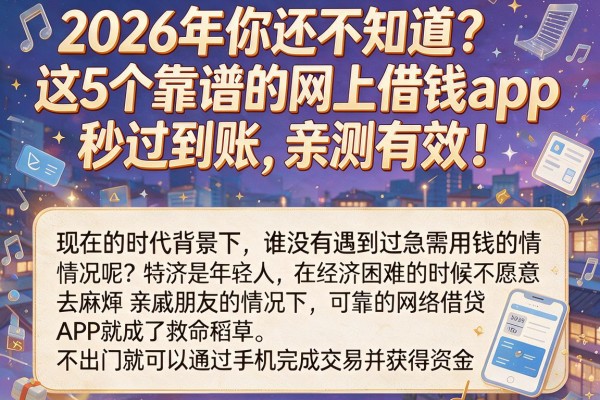 2026年你还不知道?这5个靠谱的网上借钱app秒过到账,亲测有效!