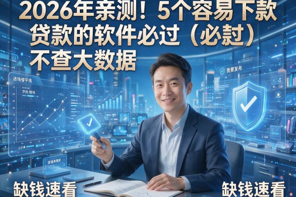 2026年亲测！5个容易下款贷款的软件必过不查大数据，缺钱速看