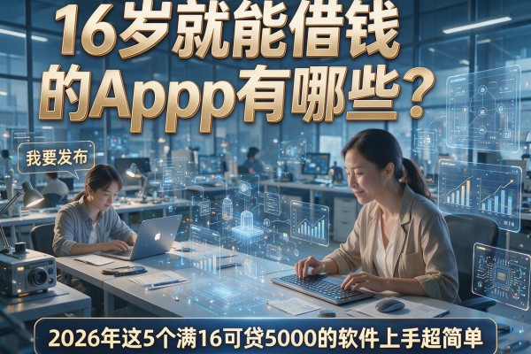 16岁就能借钱的App有哪些？2026年这5个满16可贷5000的软件上手超简单！
