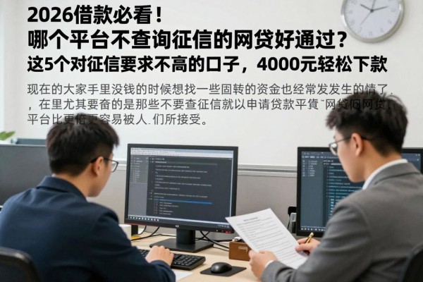2026借款必看！哪个平台不查询征信的网贷好通过？这5个对征信要求不高的口子，4000元轻松下款