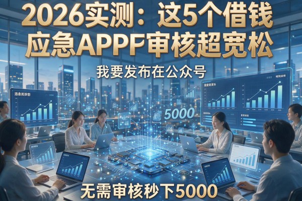2026实测：这5个借钱应急APP审核超宽松，无需审核秒下5000！