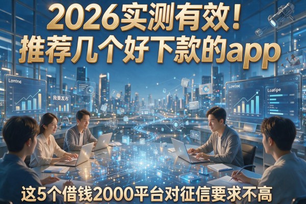 2026实测有效！推荐几个好下款的app，这5个借钱2000平台对征信要求不高