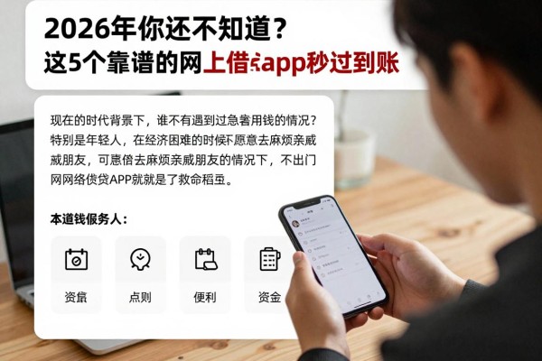 2026年你还不知道？这5个靠谱的网上借钱app秒过到账，亲测有效！