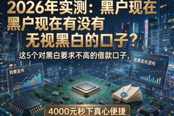 2026年实测：黑户现在有没有无视黑白的口子？这5个对黑白要求不高的借款口子，4000元秒下真心便捷！