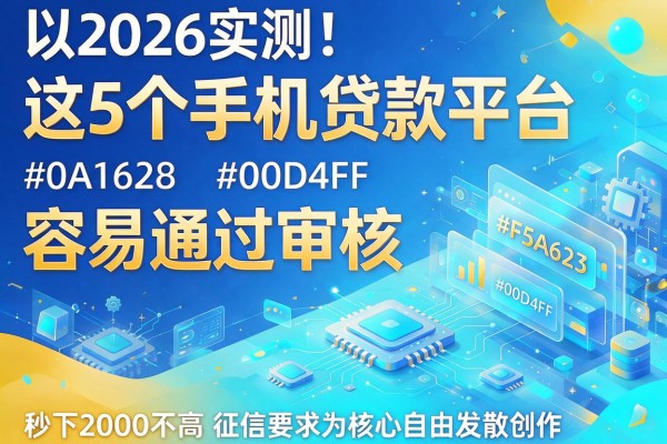 2026实测!这5个手机贷款平台容易通过审核,征信要求不高秒下2000