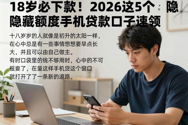 18岁必下款!2026这5个隐藏额度手机贷款口子速领