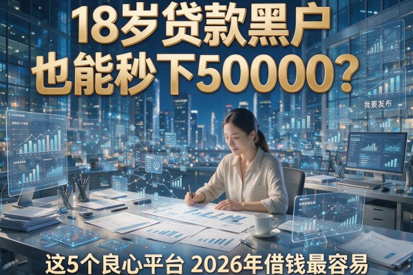 18岁贷款黑户也能秒下50000？这5个良心平台2026年借钱最容易