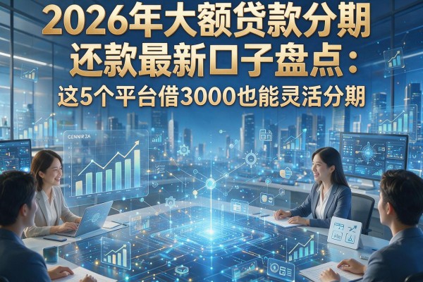 2026年大额贷款分期还款最新口子盘点：这5个平台借3000也能灵活分期