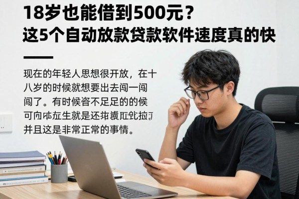 18岁也能借到500元？这5个自动放款贷款软件速度真的快