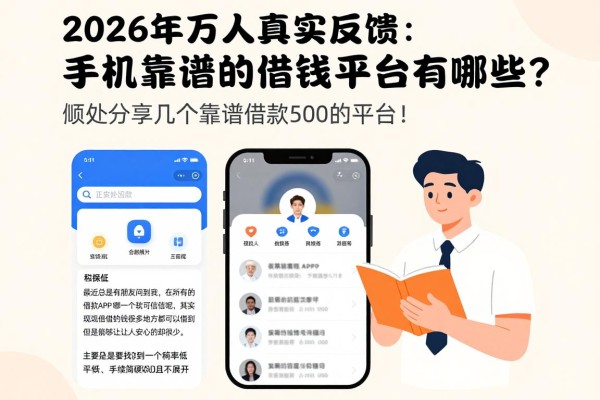 2026年万人真实反馈：手机靠谱的借钱平台有哪些？顺便分享几个靠谱借款500的平台！