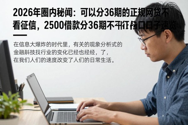 2026年圈内秘闻：可以分36期的正规网贷不看征信，2500借款分36期不查征信口子速览