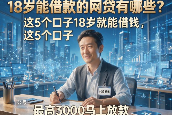 18岁能借款的网贷有哪些？这5个口子18岁就能借钱，最高3000马上放款