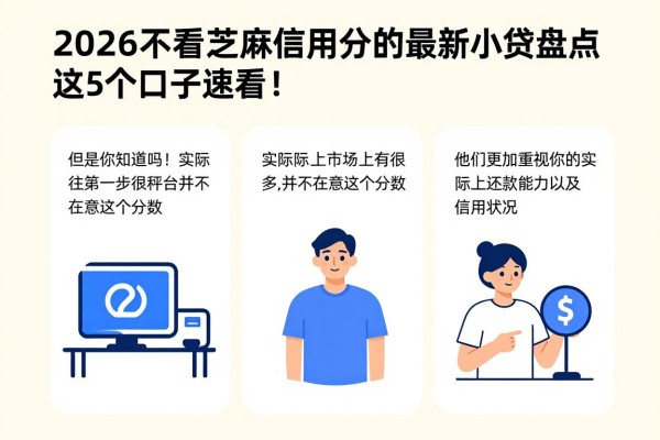 2026不看芝麻信用分的最新小贷盘点!这5个口子速看