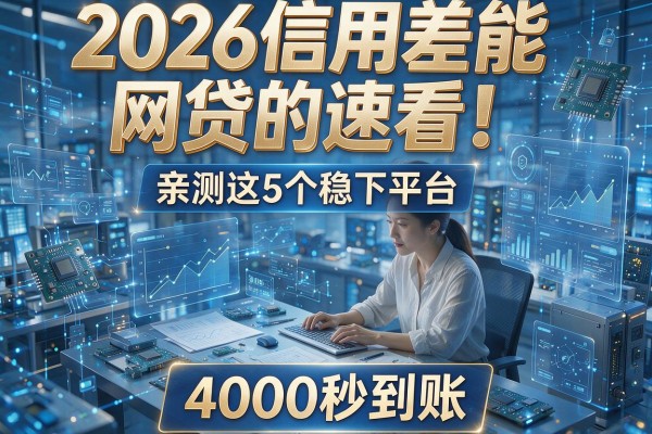 2026信用差能网贷的速看!亲测这5个稳下平台,4000秒到账