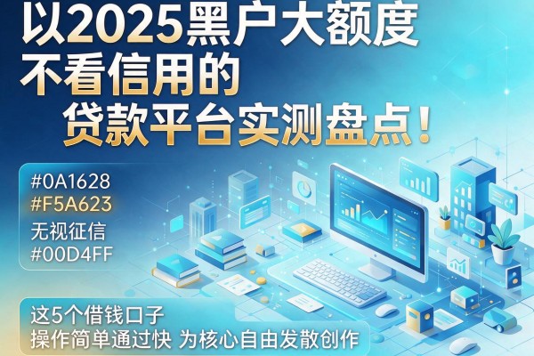 2025黑户大额度不看信用的贷款平台实测盘点！这5个借钱口子无视征信、操作简单通过快