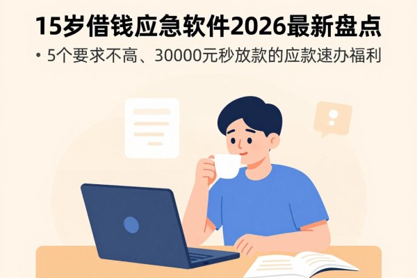 15岁借钱应急软件2026最新盘点:5个要求不高、30000元秒放款的应急贷款APP速办福利