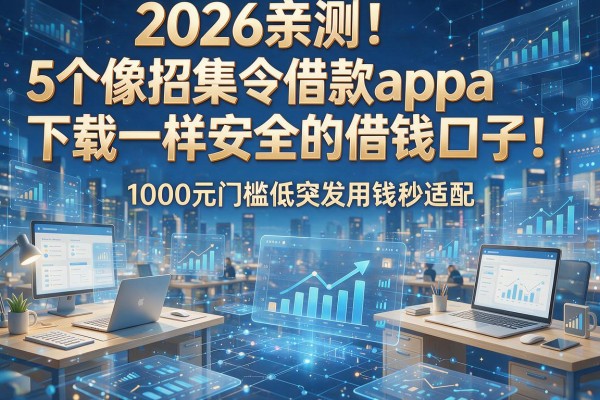 2026亲测！5个像招集令借款app下载一样安全的借钱口子，1000元门槛低突发用钱秒适配