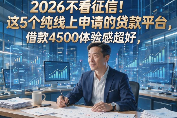 2026不看征信！这5个纯线上申请的贷款平台，借款4500体验感超好