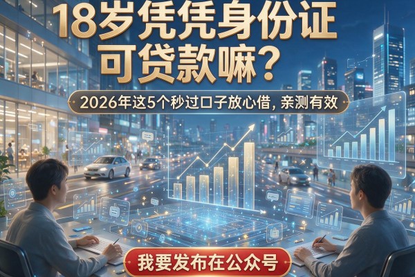 18岁凭身份证可贷款嘛?2026年这5个秒过口子放心借,亲测有效!