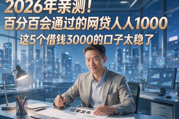 2026年亲测!百分百会通过的网贷人人1000,这5个借钱3000的口子太稳了