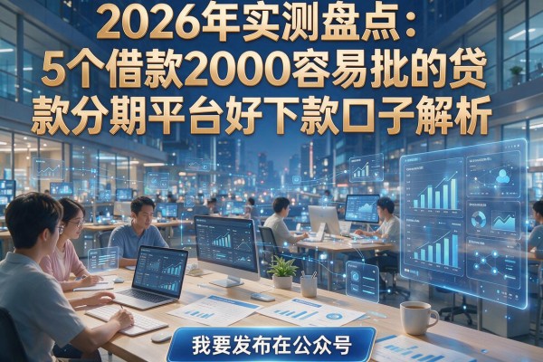 2026年实测盘点：5个借款2000容易批的贷款分期平台好下款口子解析
