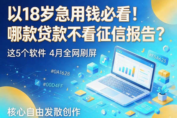 18岁急用钱必看!哪款贷款不看征信报告?这5个软件4月全网刷屏