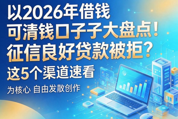2026年借钱口子大盘点！征信良好贷款被拒？这5个渠道速看