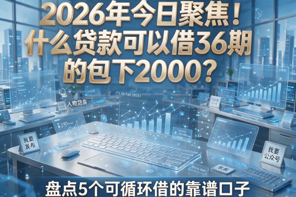 2026年今日聚焦！什么贷款可以借36期的包下2000？盘点5个可循环借的靠谱口子