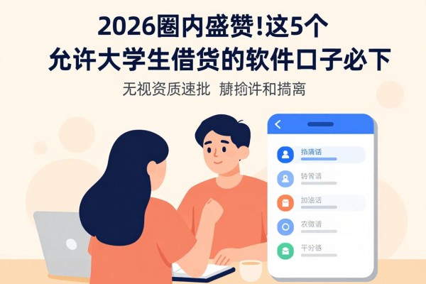 2026圈内盛赞!这5个允许大学生借钱的软件口子必下,无视资质速批