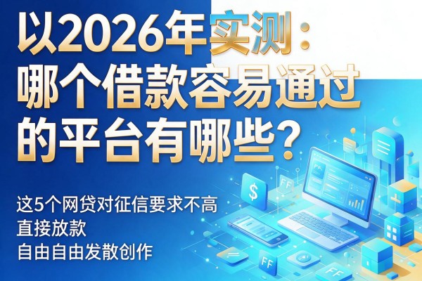 2026年实测:哪个借款容易通过的平台有哪些?这5个网贷对征信要求不高直接放款
