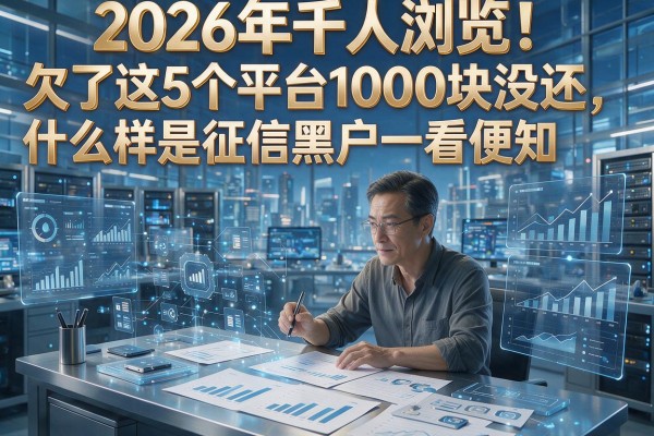2026年千人浏览！欠了这5个平台1000块没还，什么样是征信黑户一看便知