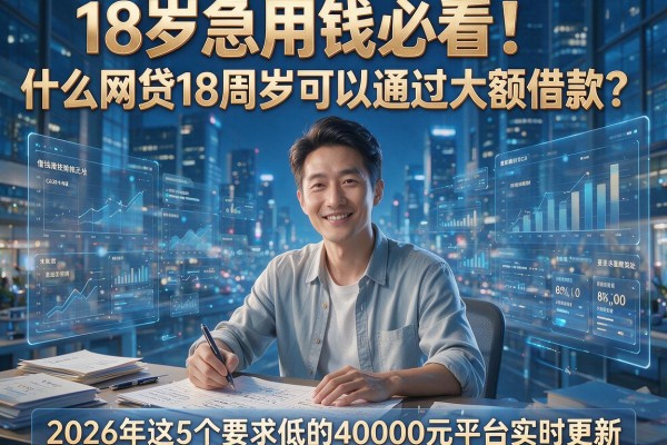 18岁急用钱必看!什么网贷18周岁可以通过大额借款?2026年这5个要求低的40000元平台实时更新