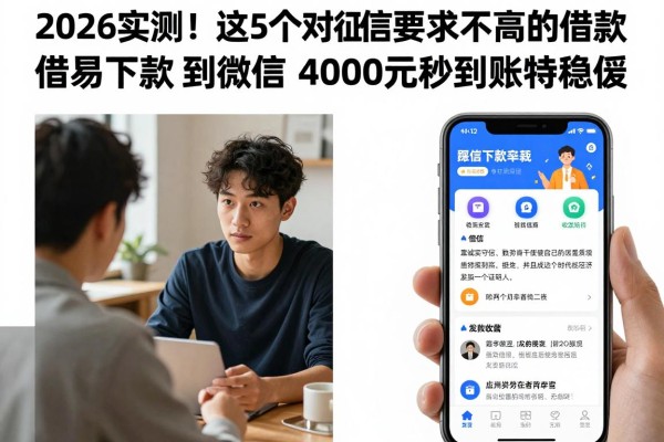 2026实测！这5个对征信要求不高的借款app容易下款到微信，4000元秒到账特稳妥
