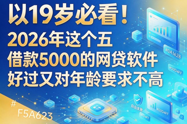 19岁必看!2026年这五个借款5000的网贷软件好过又对年龄要求不高