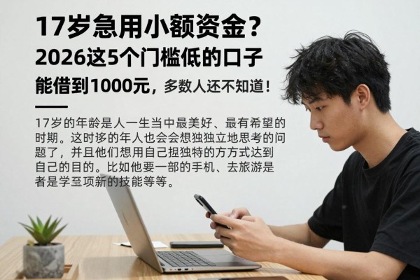 17岁急用小额资金?2026这5个门槛低的口子能借到1000元,多数人还不知道!