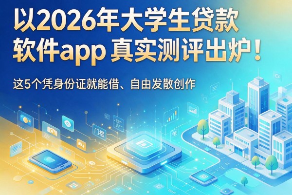 2026年大学生贷款软件app真实测评出炉!这5个凭身份证就能借、门槛超低