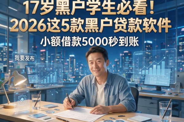 17岁黑户学生必看！2026这5款黑户贷款软件，小额借款5000秒到账