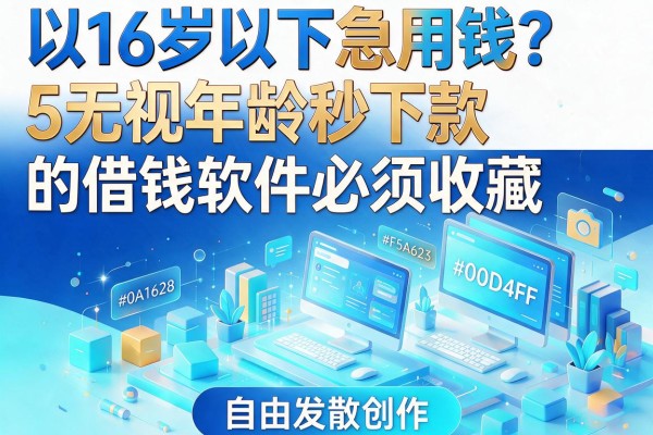 16岁以下急用钱?5无视年龄秒下款的借钱软件必须收藏