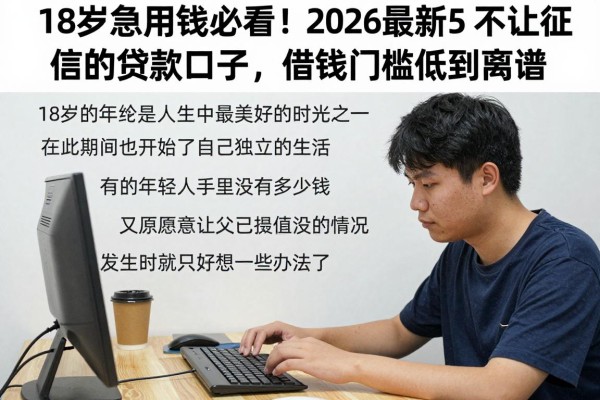 18岁急用钱必看！2026最新5个不上征信的贷款口子，借钱门槛低到离谱