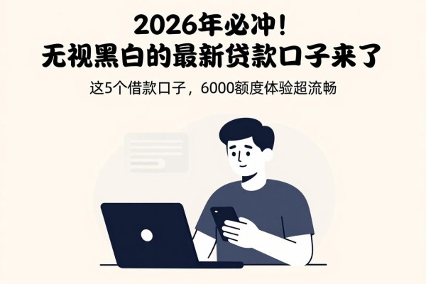 2026年必冲！无视黑白的最新贷款口子来了，这5个借款口子黑白要求不高，6000额度体验超流畅
