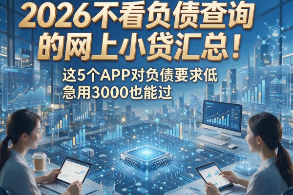 2026不看负债查询的网上小贷汇总！这5个APP对负债要求低，急用3000也能过