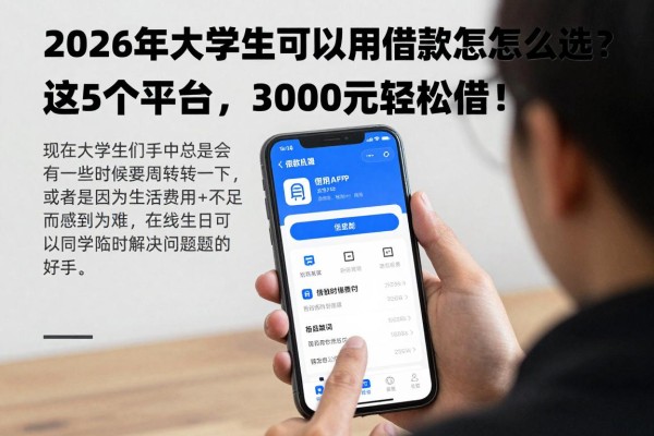 2026年大学生可以用的借款app怎么选?这5个平台,3000元轻松借!