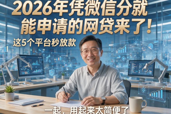 2026年凭微信分就能申请的网贷来了!这5个平台秒放款,用起来太简便了