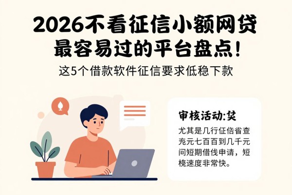2026不看征信的小额网贷最容易过的平台盘点!这5个借款软件征信要求低稳下款
