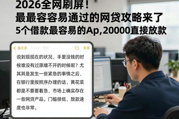 2026全网刷屏!最最最容易通过的网贷攻略来了:5个借款最容易的App,20000直接放款