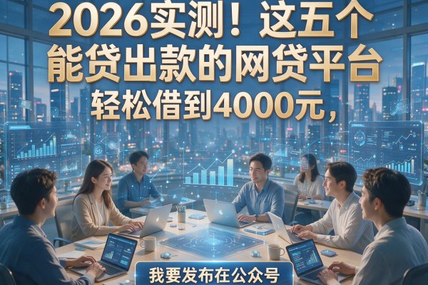 2026实测!这五个能贷出款的网贷平台,轻松借到4000元