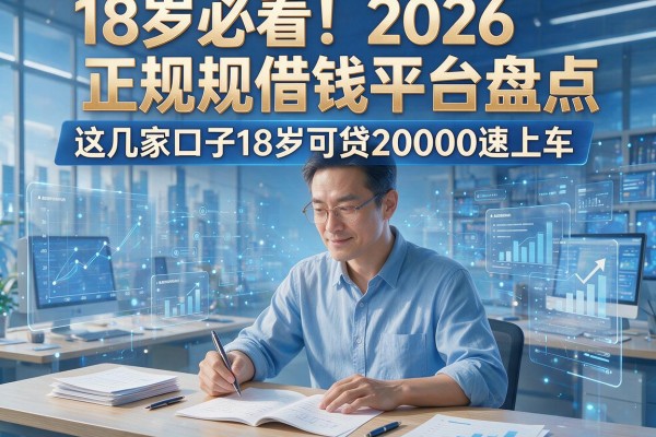 18岁必看!2026正规借钱平台盘点,这几家口子18岁可贷20000速上车