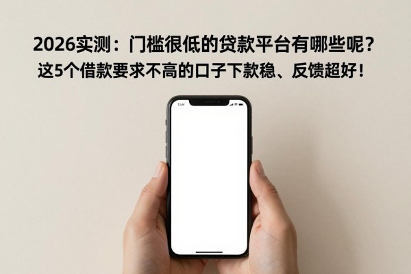 2026实测：门槛很低的贷款平台有哪些呢？这5个借款要求不高的口子下款稳、反馈超好！