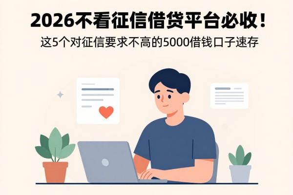 2026不看征信借钱平台必收!这5个对征信要求不高的5000借钱口子速存