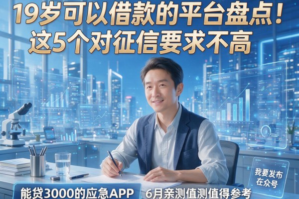 19岁可以借款的平台盘点！这5个对征信要求不高、能贷3000的应急APP，6月亲测值得参考